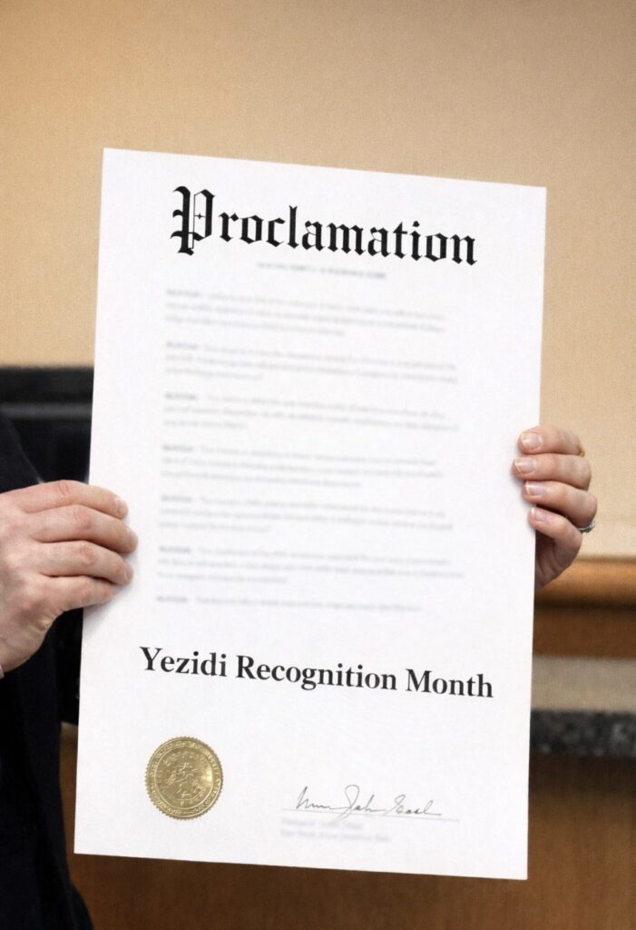Lincoln Declares April as Ezidi Recognition Month