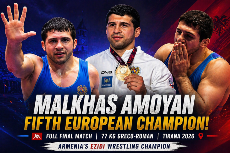 Ezidi champion Malkhas Amoyan wins fifth European title for Armenia 🥇