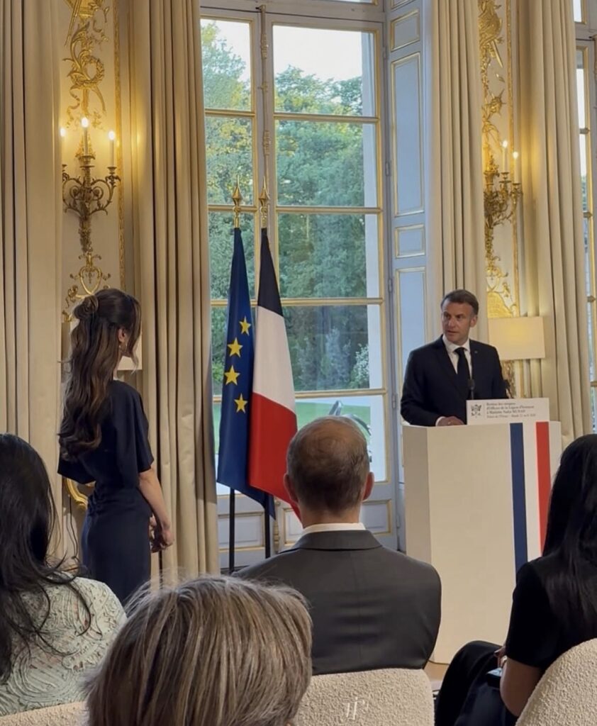 Nadia Murad receives Legion of Honour from French President Emmanuel Macron